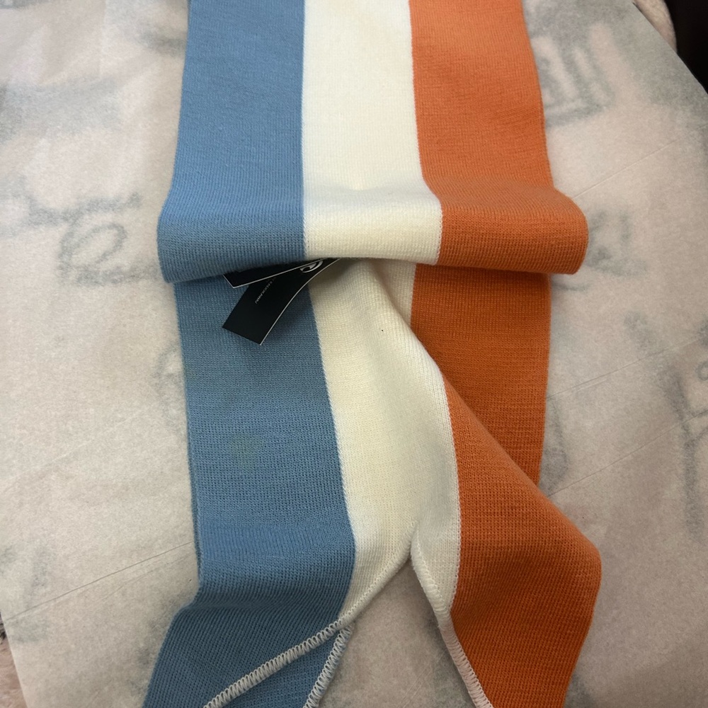 Colorblock Scarf in Blue, White, and Orange bio world - Picture 2 of 2